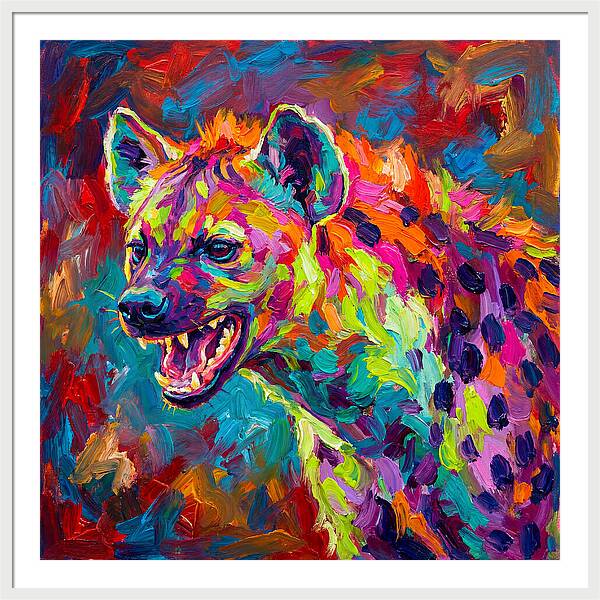 Vibrant Hyena Expressionism