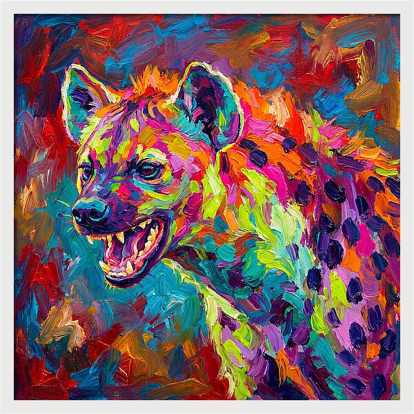 Vibrant Hyena Expressionism