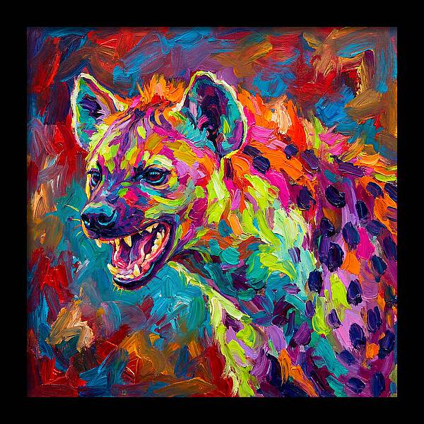 Vibrant Hyena Expressionism
