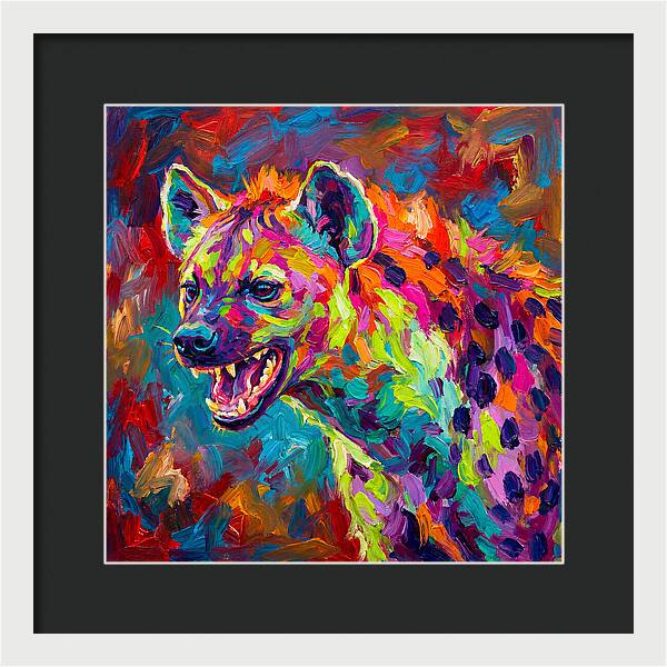 Vibrant Hyena Expressionism