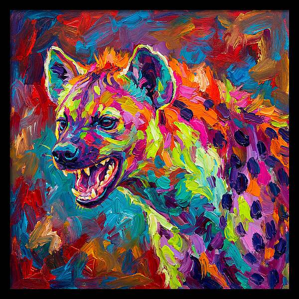 Vibrant Hyena Expressionism