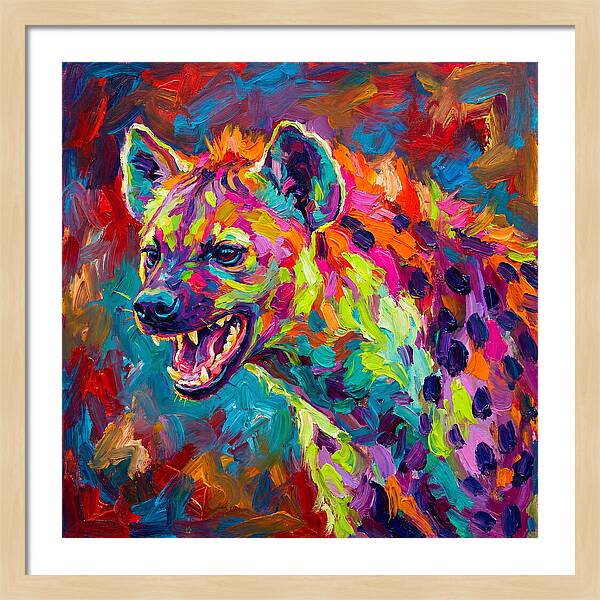 Vibrant Hyena Expressionism