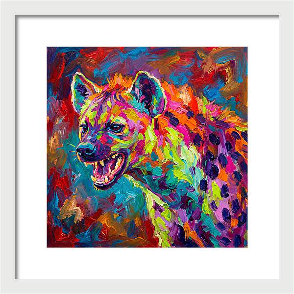 Vibrant Hyena Expressionism