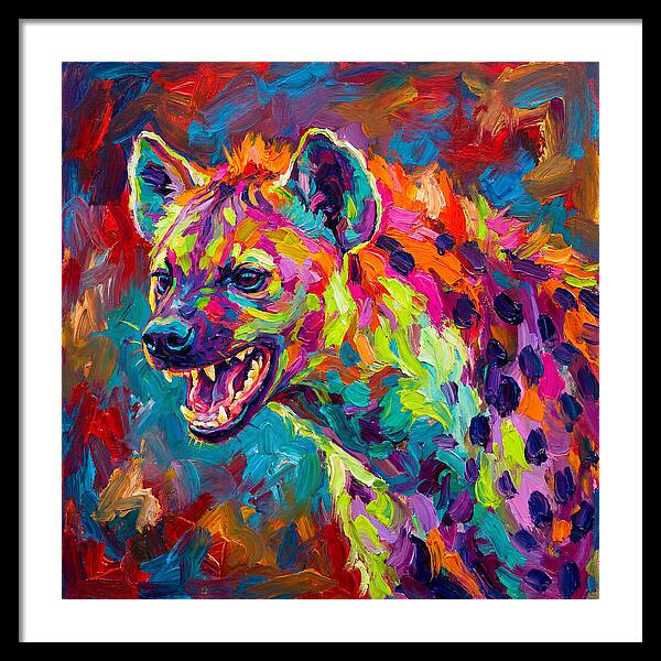 Vibrant Hyena Expressionism