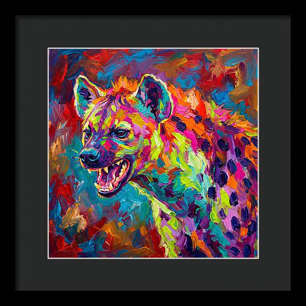 Vibrant Hyena Expressionism