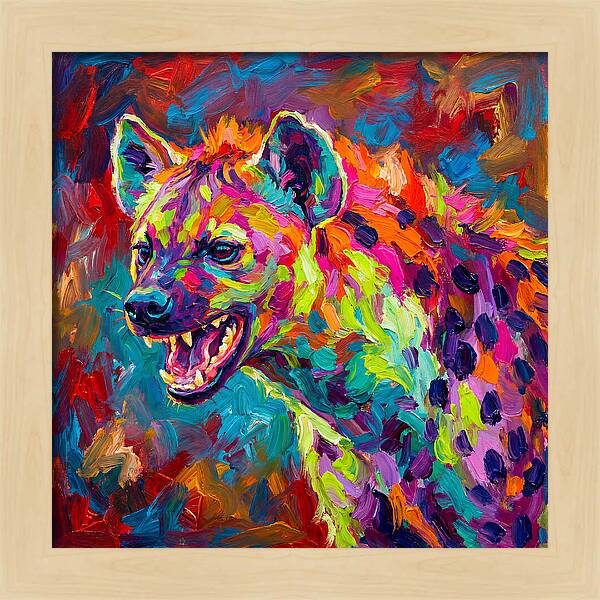 Vibrant Hyena Expressionism