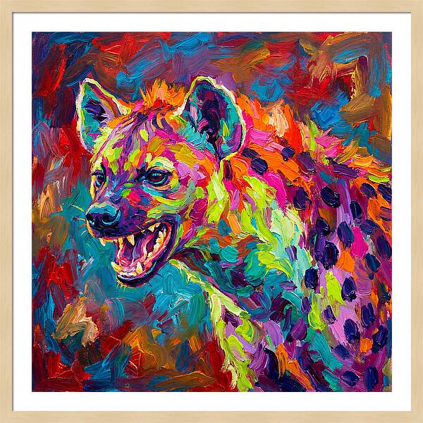 Vibrant Hyena Expressionism