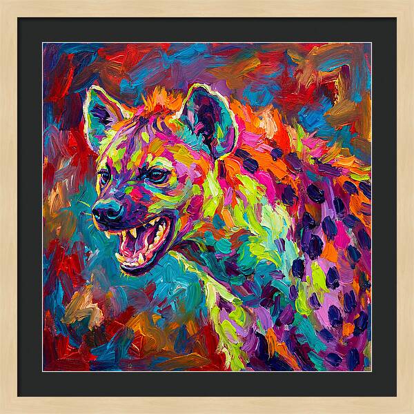 Vibrant Hyena Expressionism
