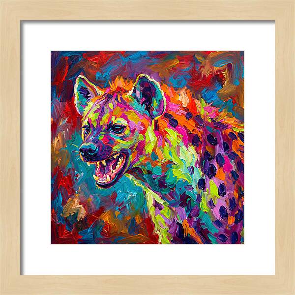Vibrant Hyena Expressionism