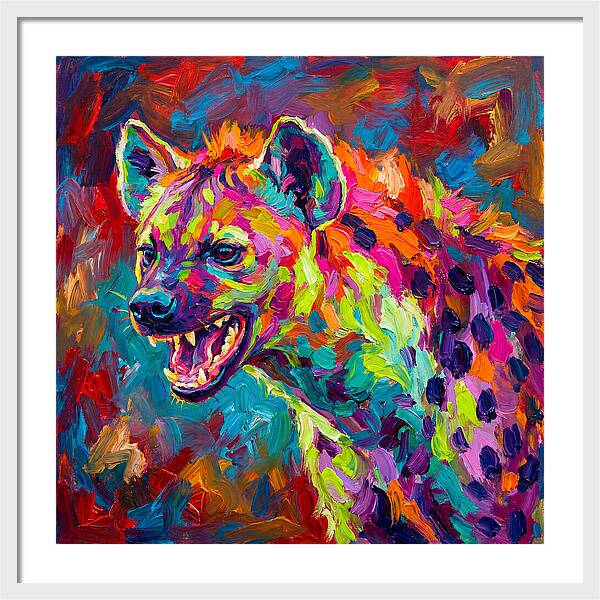 Vibrant Hyena Expressionism
