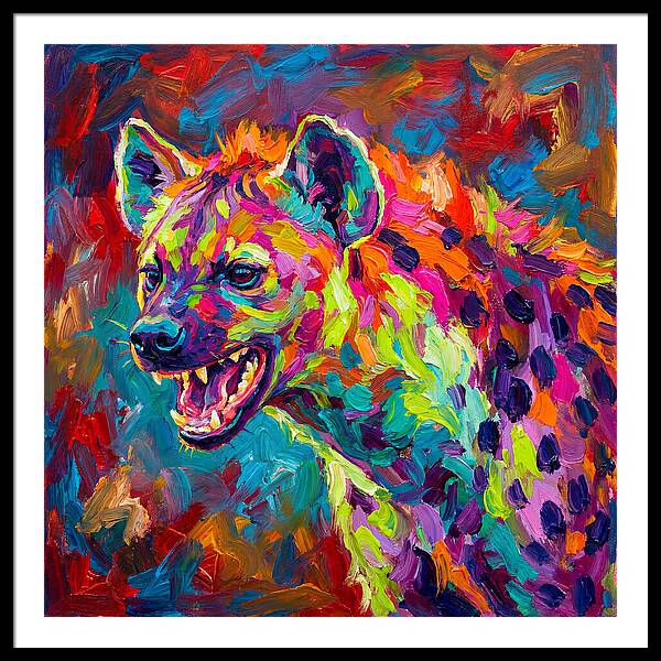 Vibrant Hyena Expressionism
