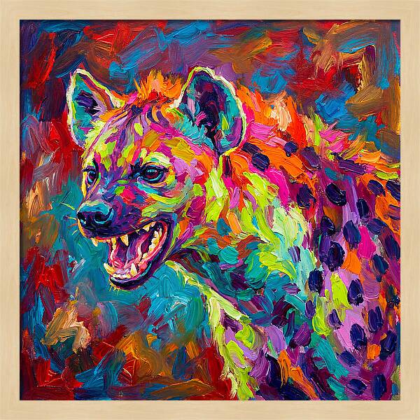 Vibrant Hyena Expressionism