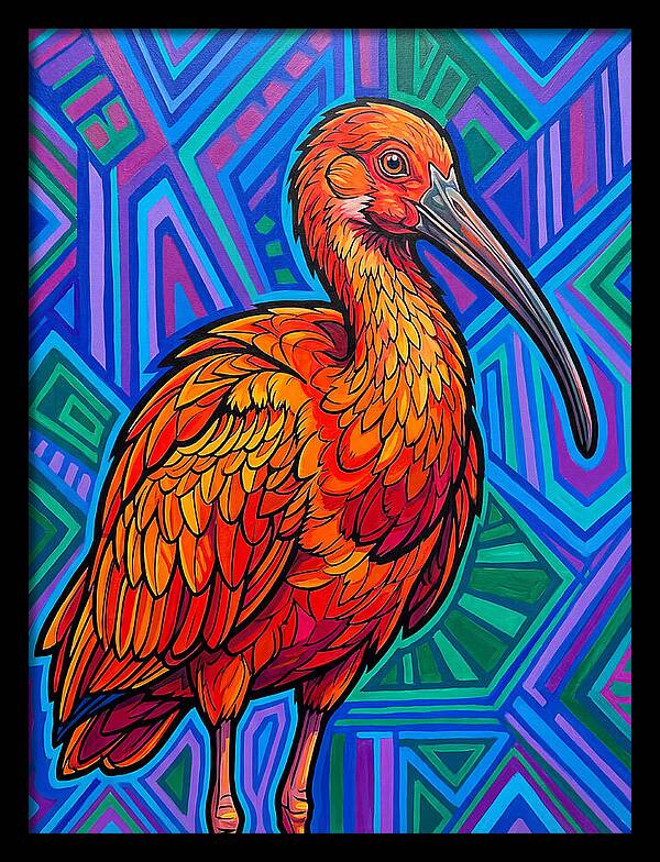 Vibrant Ibis Portrait