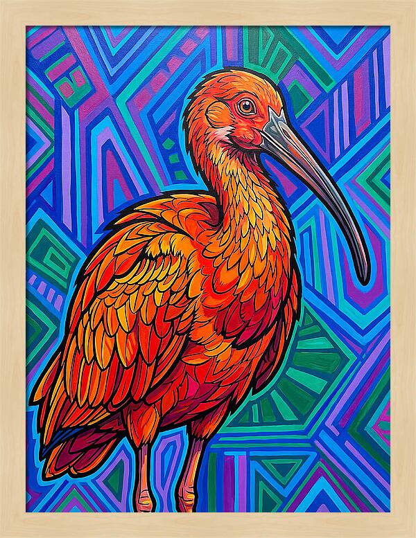 Vibrant Ibis Portrait
