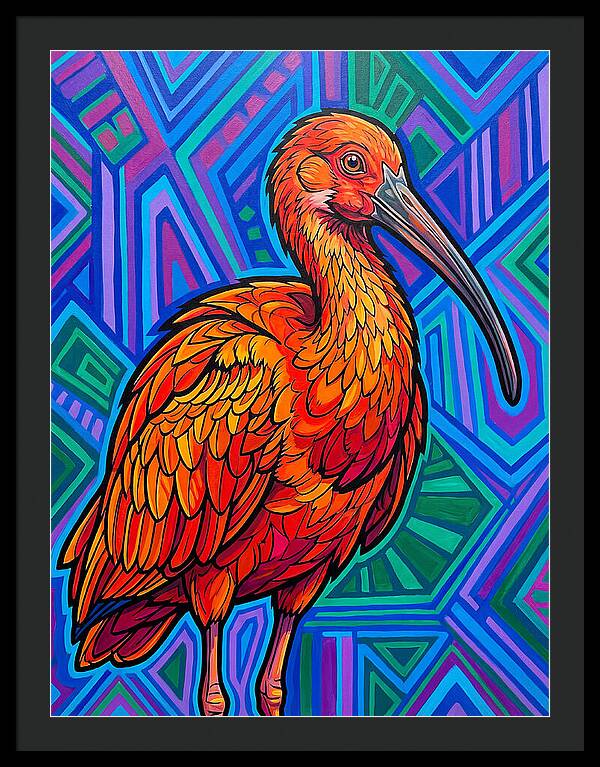 Vibrant Ibis Portrait