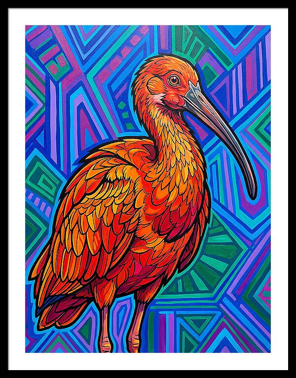 Vibrant Ibis Portrait