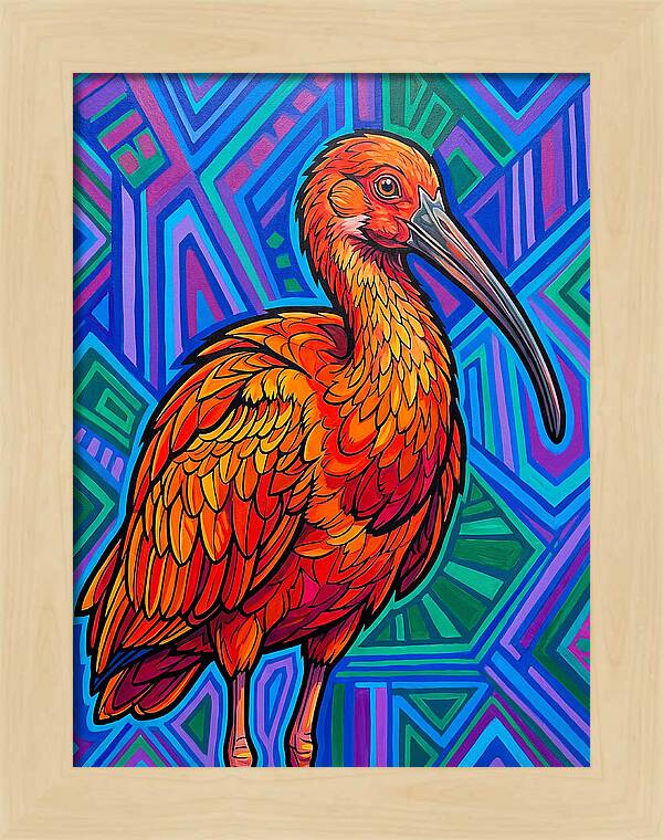 Vibrant Ibis Portrait