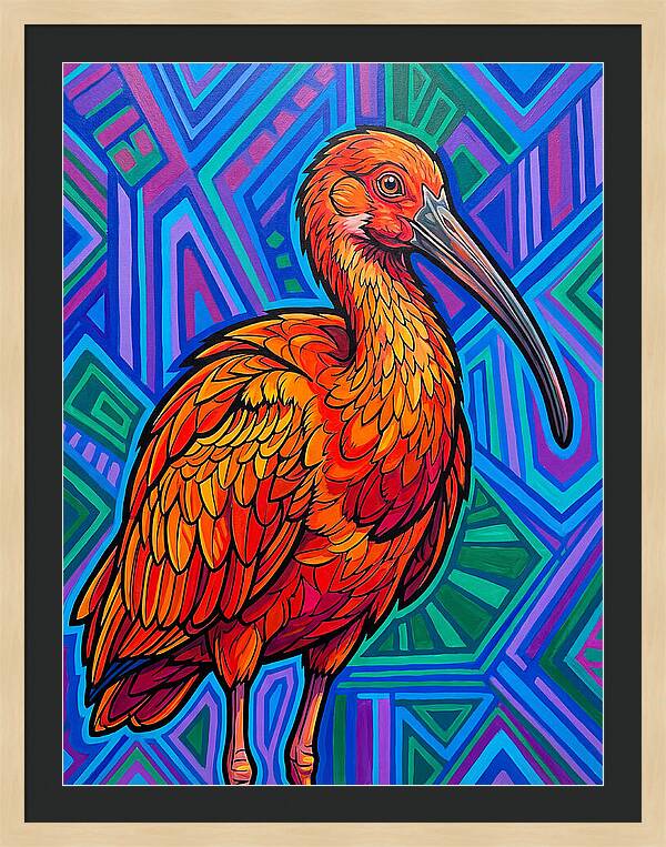 Vibrant Ibis Portrait