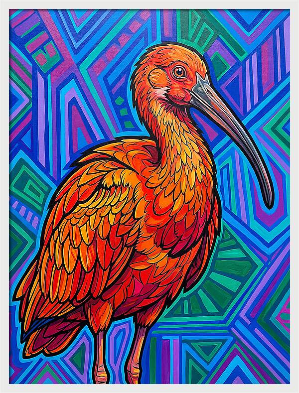 Vibrant Ibis Portrait