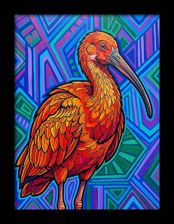 Vibrant Ibis Portrait