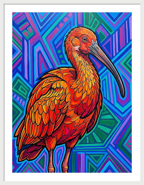 Vibrant Ibis Portrait