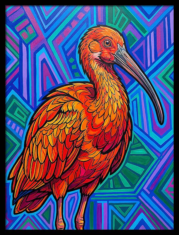 Vibrant Ibis Portrait