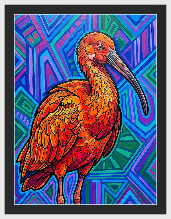 Vibrant Ibis Portrait