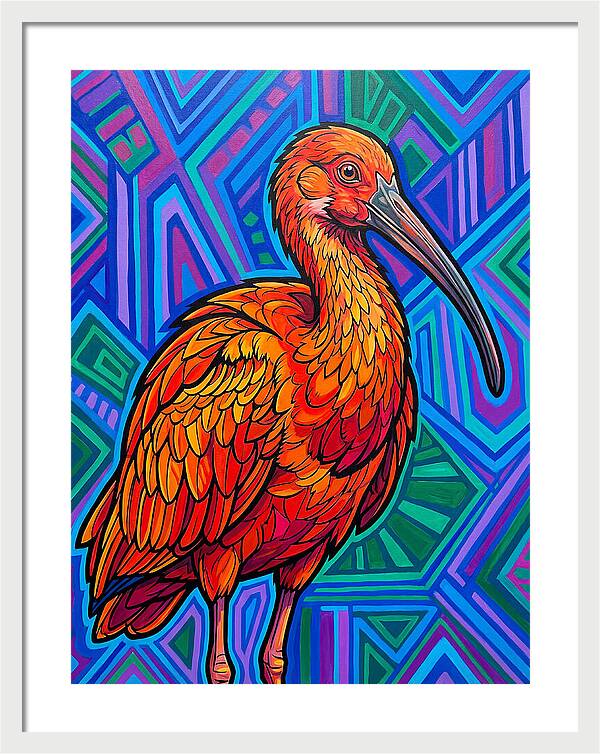 Vibrant Ibis Portrait