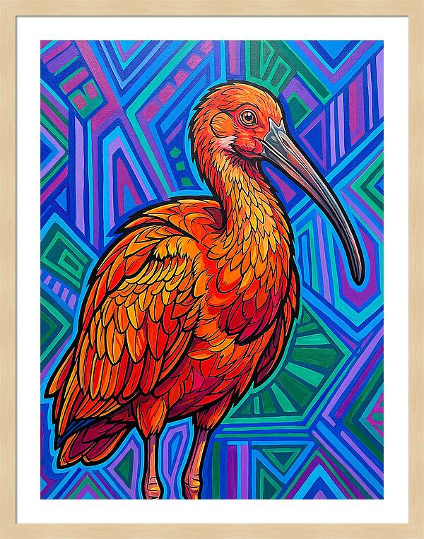 Vibrant Ibis Portrait