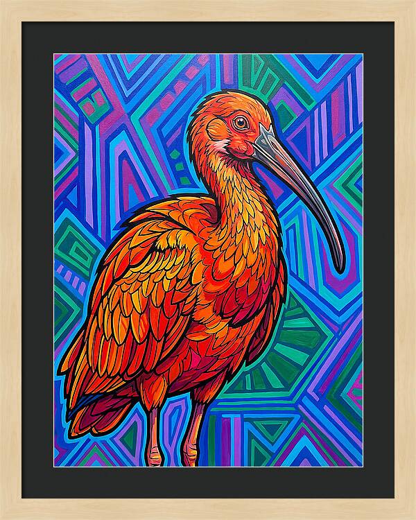 Vibrant Ibis Portrait