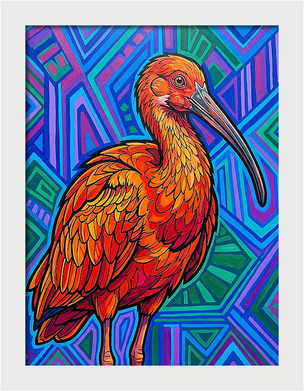 Vibrant Ibis Portrait