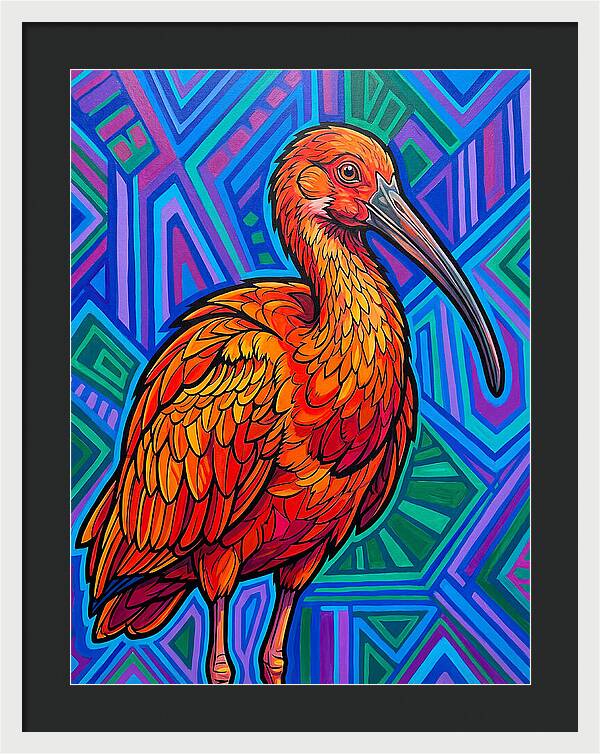 Vibrant Ibis Portrait