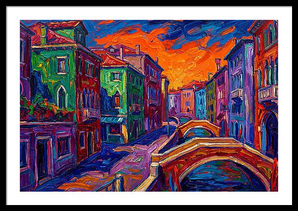 Vibrant Italian Canal Scene