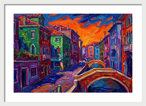 Vibrant Italian Canal Scene