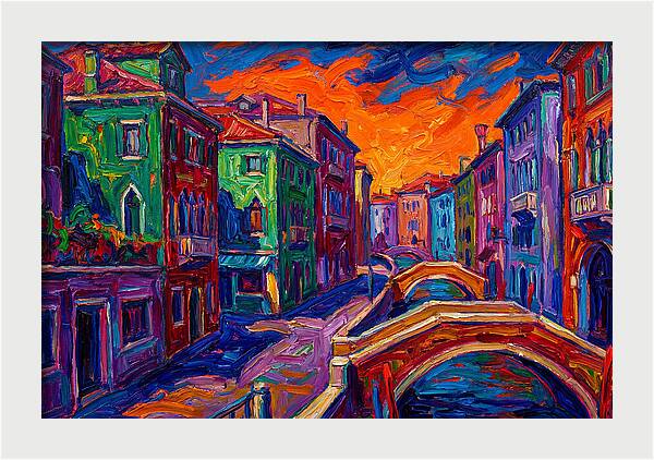 Vibrant Italian Canal Scene