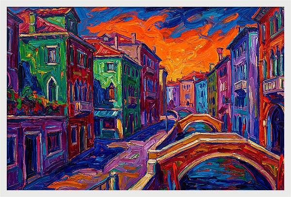 Vibrant Italian Canal Scene