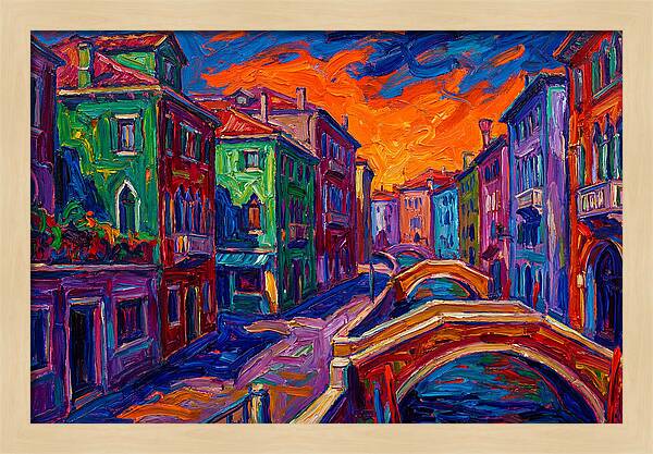 Vibrant Italian Canal Scene