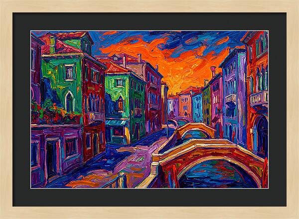 Vibrant Italian Canal Scene