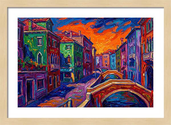 Vibrant Italian Canal Scene