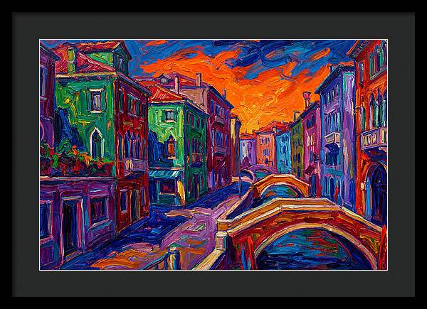 Vibrant Italian Canal Scene
