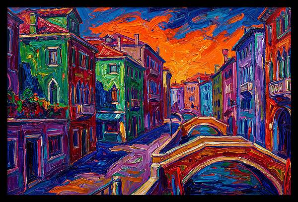 Vibrant Italian Canal Scene