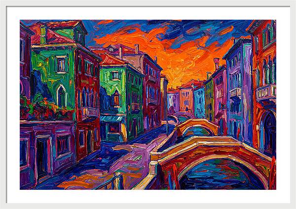 Vibrant Italian Canal Scene