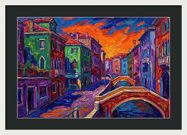 Vibrant Italian Canal Scene