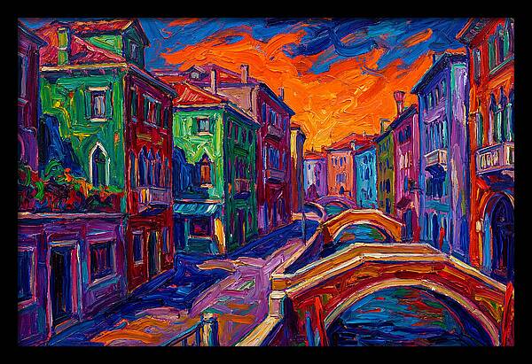 Vibrant Italian Canal Scene