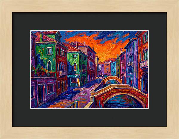 Vibrant Italian Canal Scene