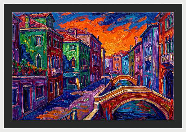 Vibrant Italian Canal Scene