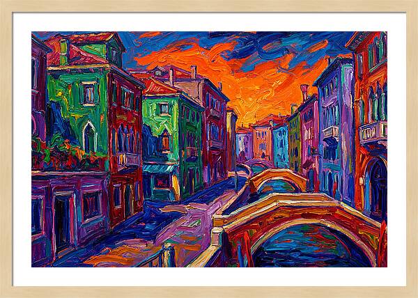 Vibrant Italian Canal Scene