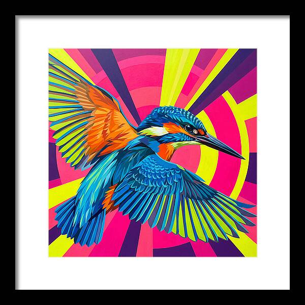 Vibrant Kingfisher In Flight