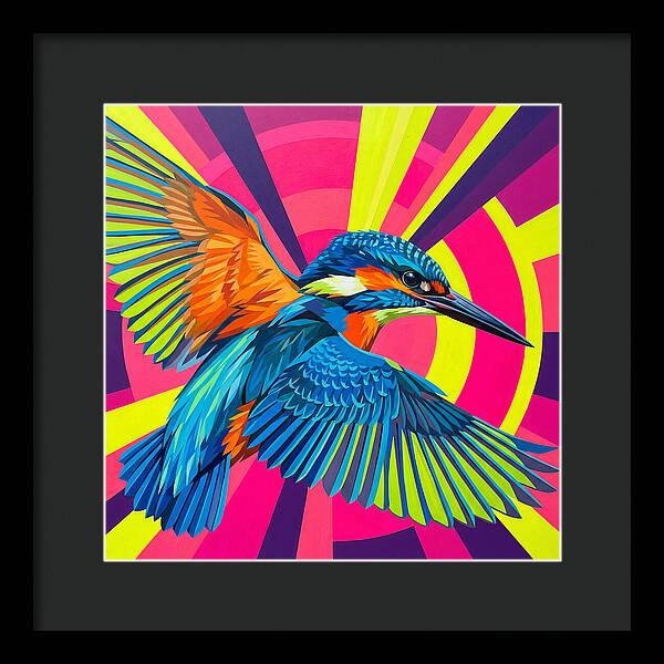 Vibrant Kingfisher In Flight