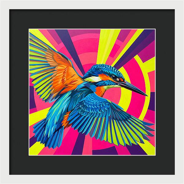 Vibrant Kingfisher In Flight